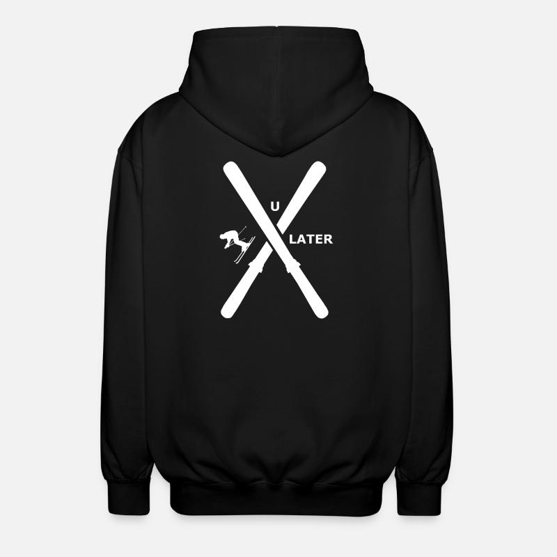 Ski - Skier plus tard - Veste à capuche unisexe - noir