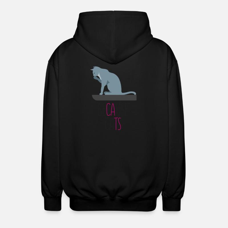 Parce que les chats - Veste à capuche unisexe - noir