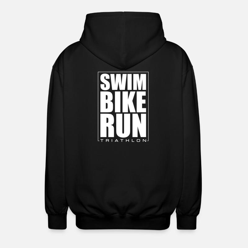 Triathlon Natation Course Cyclisme - Veste à capuche unisexe - noir