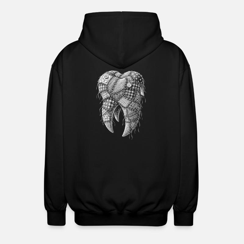 Zahn - Unisex Kapuzenjacke - Schwarz