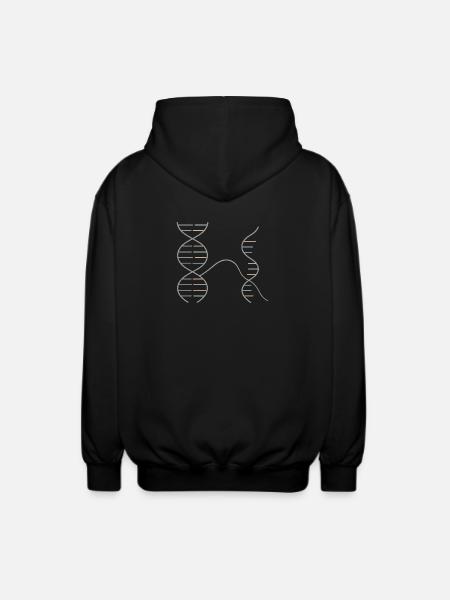 DNA–RNA Geometry – Chemistry Design - Unisex Hooded Jacket - black