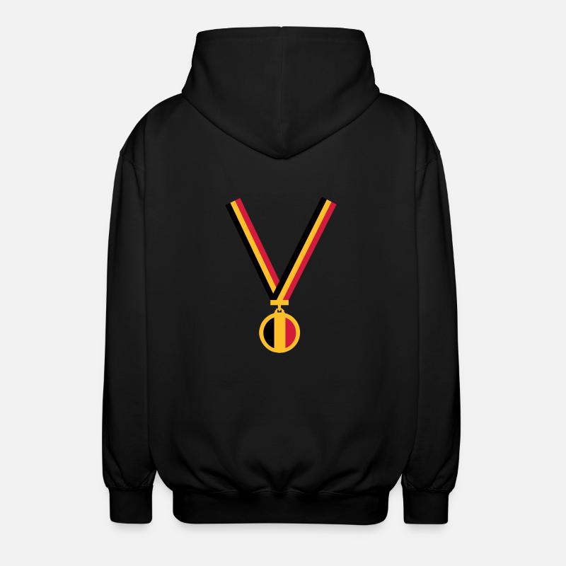 gold_medal_be_flag_3_clr - Veste à capuche unisexe - noir