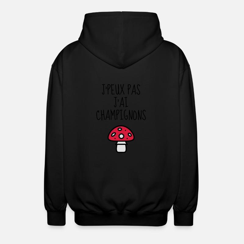 Chasse aux champignons / Champignon / Cueillette - Veste à capuche unisexe - noir
