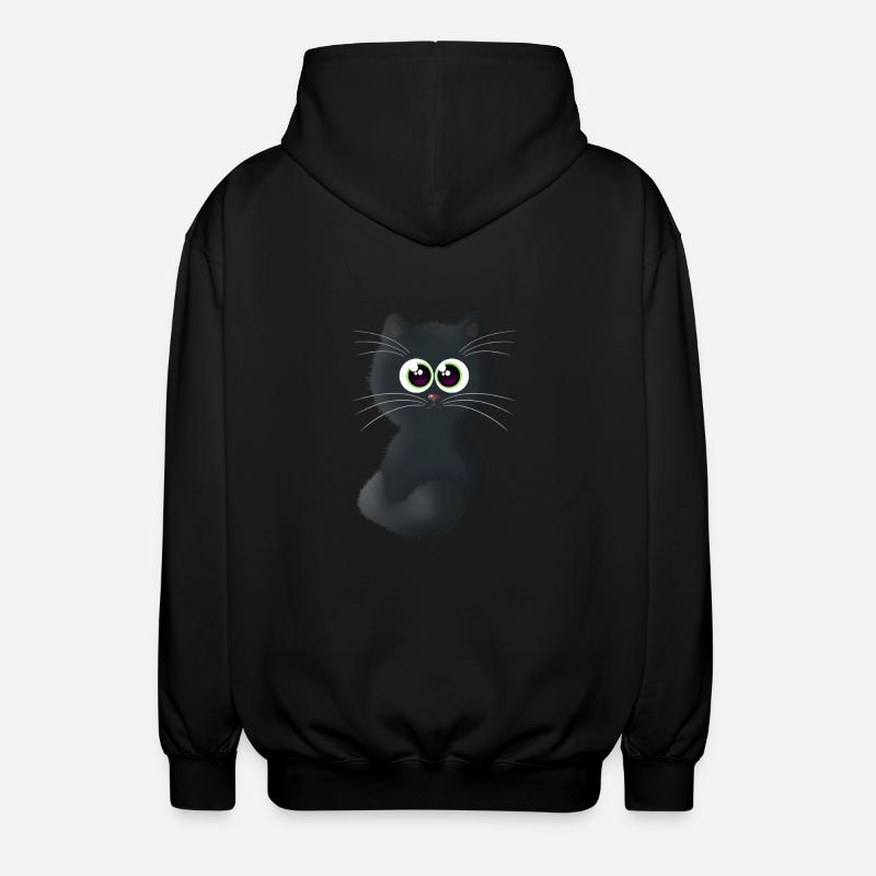 Katze - Unisex Kapuzenjacke - Schwarz