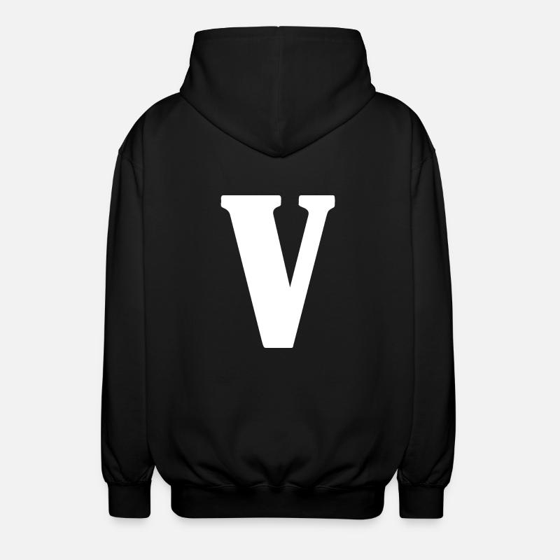 V - Unisex Kapuzenjacke - Schwarz