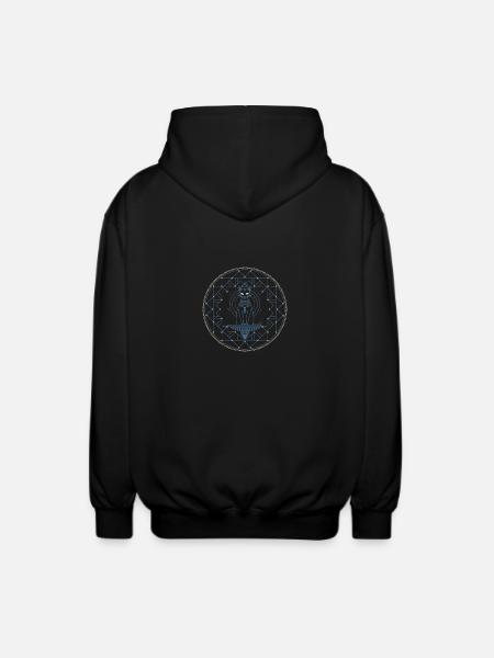 Bastet Egyptian Cat - Unisex Hooded Jacket - black