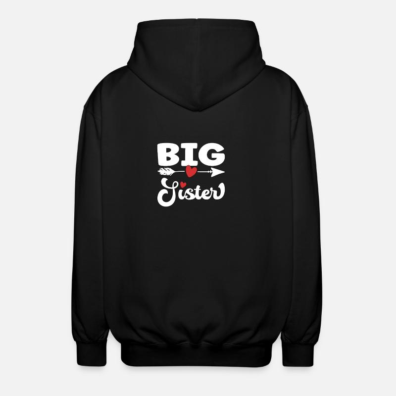 Grande Sœur - große Schwester - Veste à capuche unisexe - noir