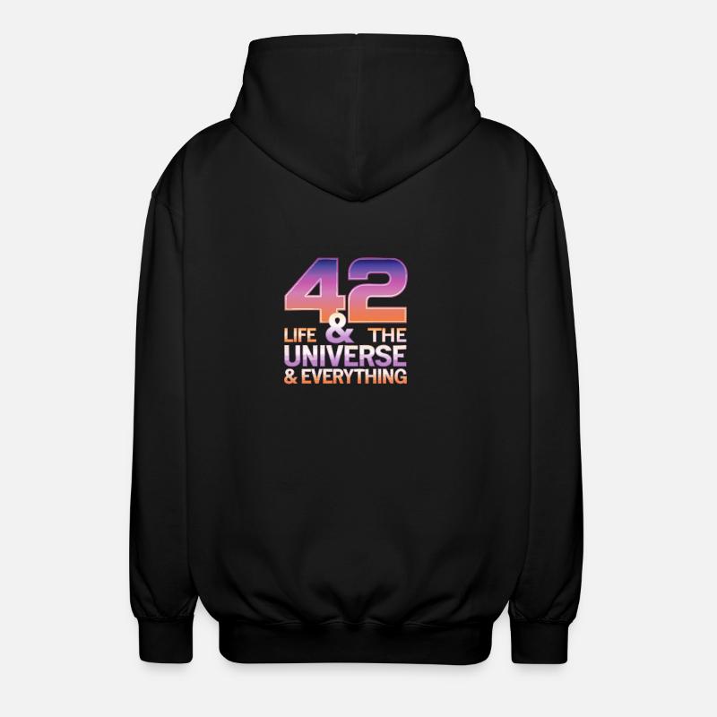 Life Universe Everything 42 réponses - Veste à capuche unisexe - noir