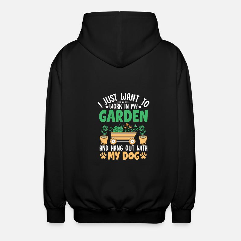 Chien de jardin - Veste à capuche unisexe - noir