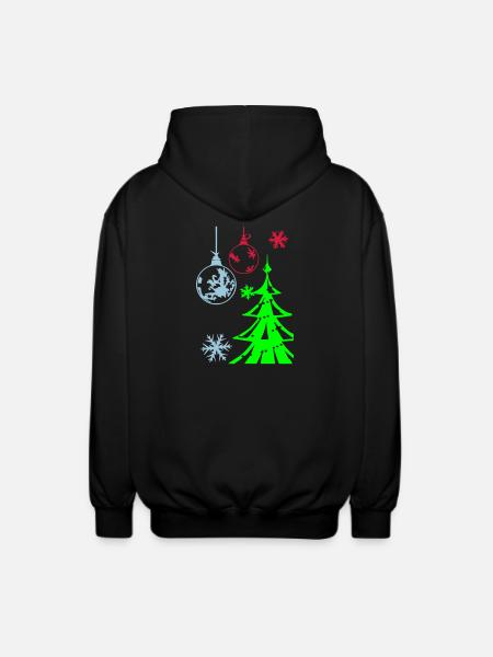 Christmas motif - Unisex Hooded Jacket - black
