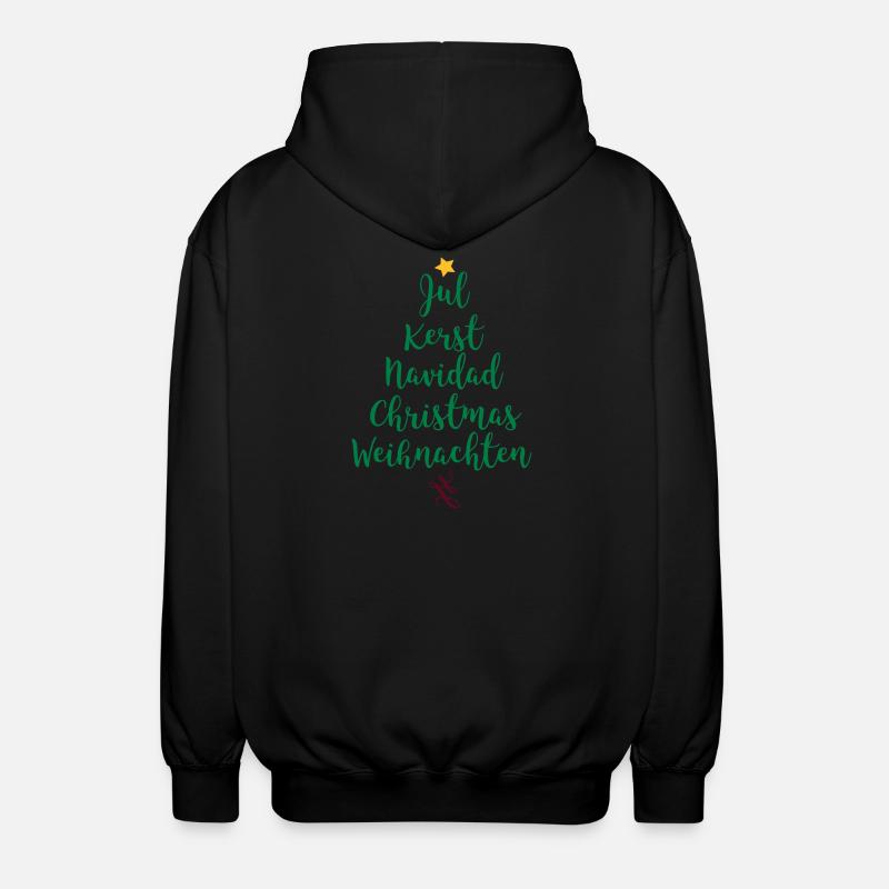 Arbre de Noël - Veste à capuche unisexe - noir