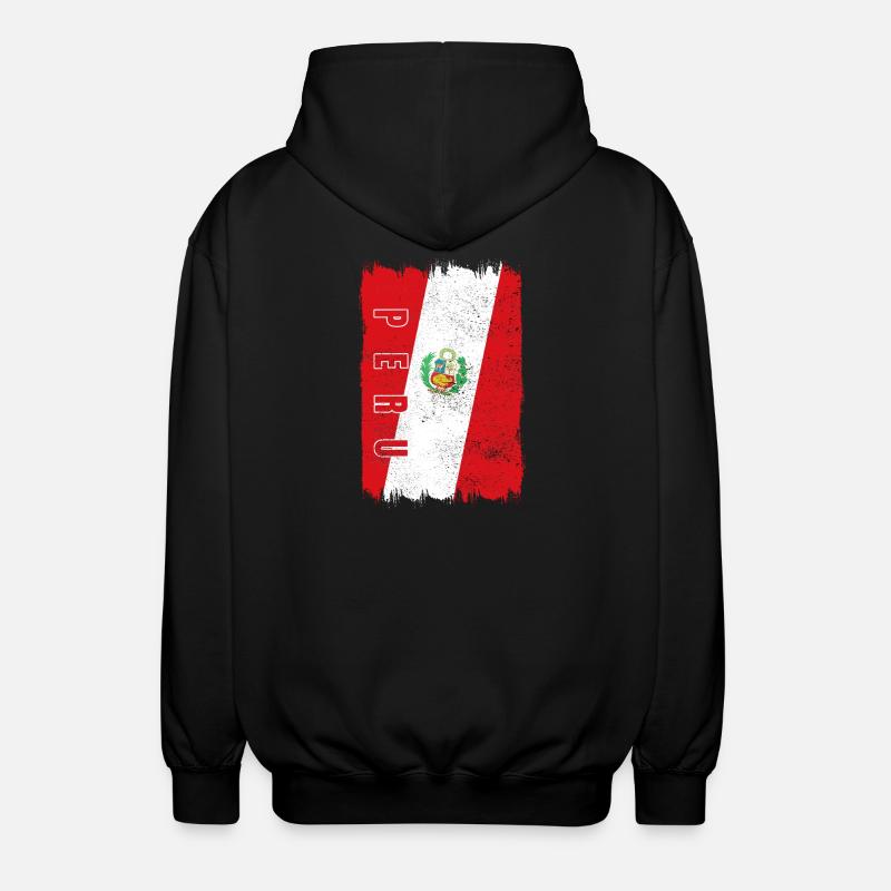 Drapeau du Pérou - Veste à capuche unisexe - noir