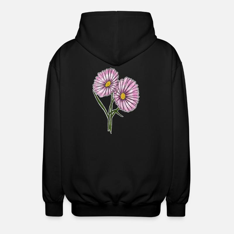 Gänseblümchen - Unisex Kapuzenjacke - Schwarz