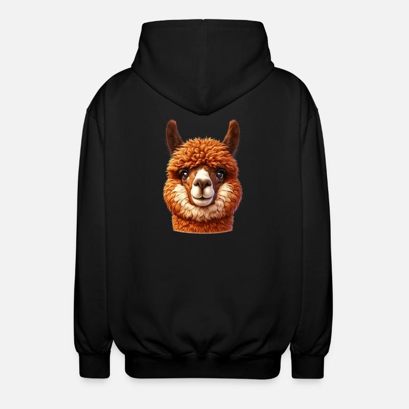 Alpaca - Unisex Hooded Jacket - black