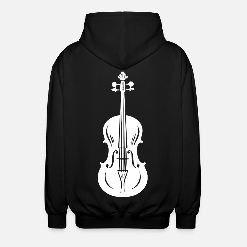 Dessin de violon - Veste à capuche unisexe - noir