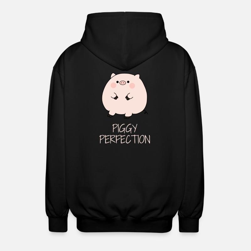 Petit cochon mignon - Veste à capuche unisexe - noir