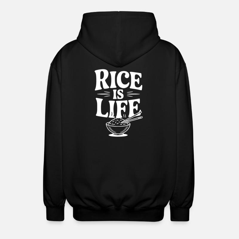 Le riz, c’est la vie - Veste à capuche unisexe - noir