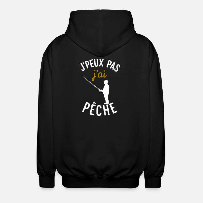 J'ai Pêche: excuse de pêcheur - Veste à capuche unisexe - noir