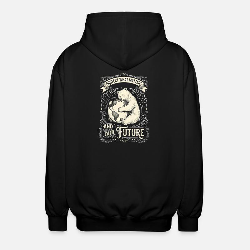 Panda Protection Future Ornament - Unisex Hooded Jacket - black