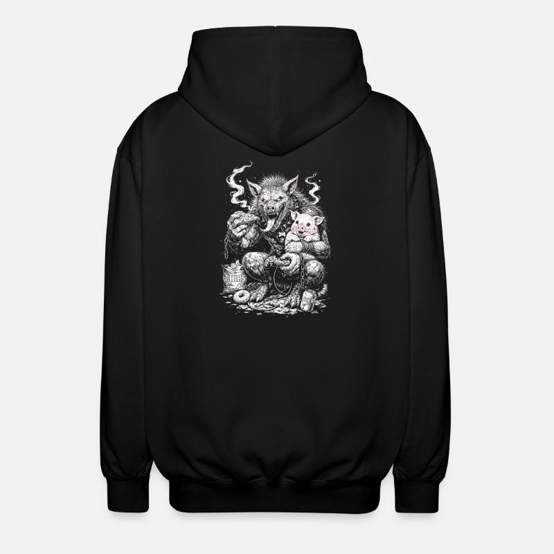 Patate de canapé intérieur - Veste à capuche unisexe - noir