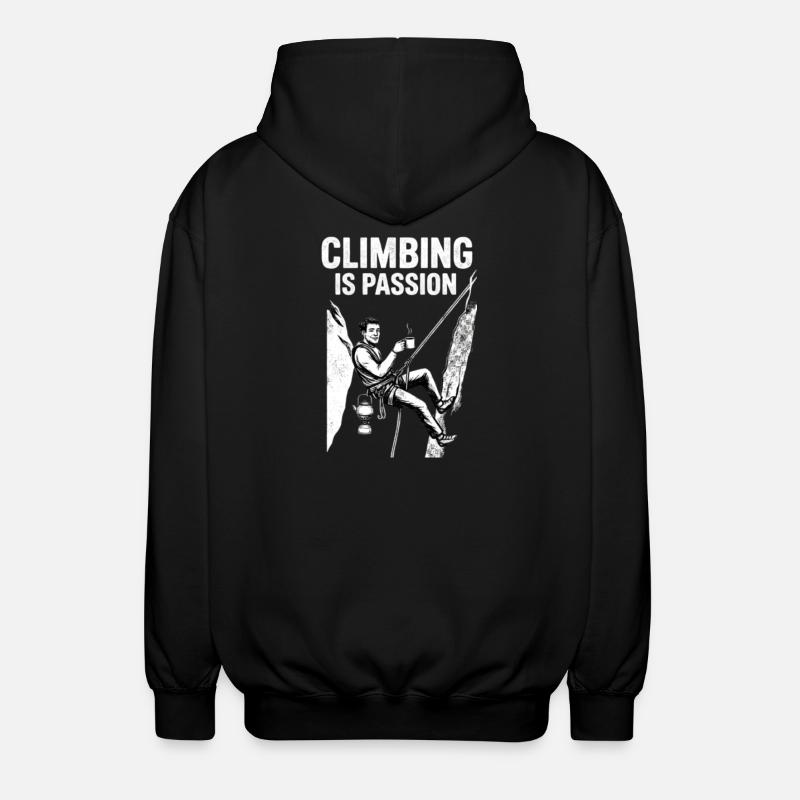 L’escalade, c’est la passion - Veste à capuche unisexe - noir