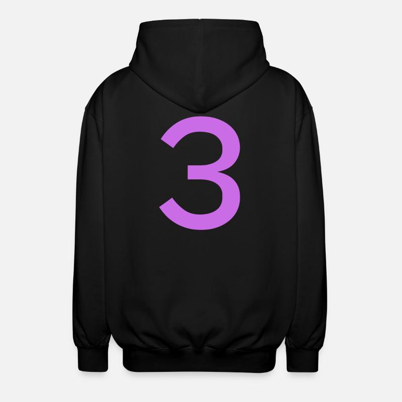 3 - Unisex Kapuzenjacke - Schwarz