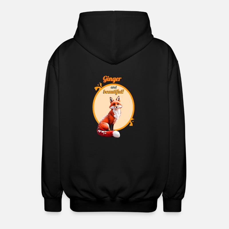 Ce beau renard roux - Veste à capuche unisexe - noir