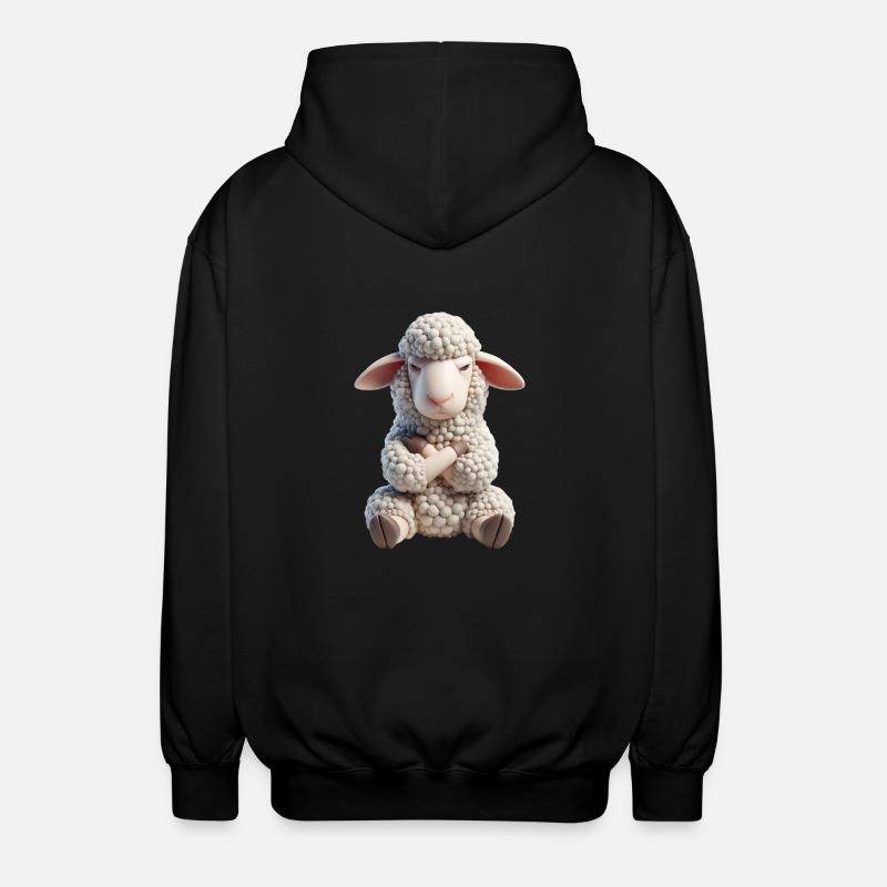 Mouton Grim 1 - Veste à capuche unisexe - noir
