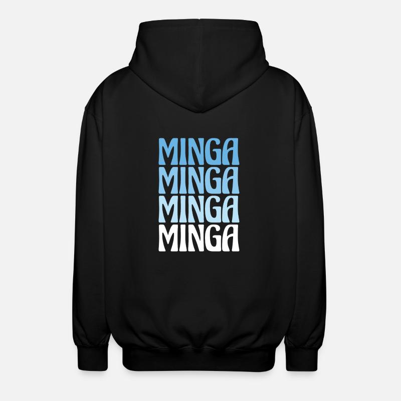 Minga München Dialekt Geschenk - Unisex Kapuzenjacke - Schwarz
