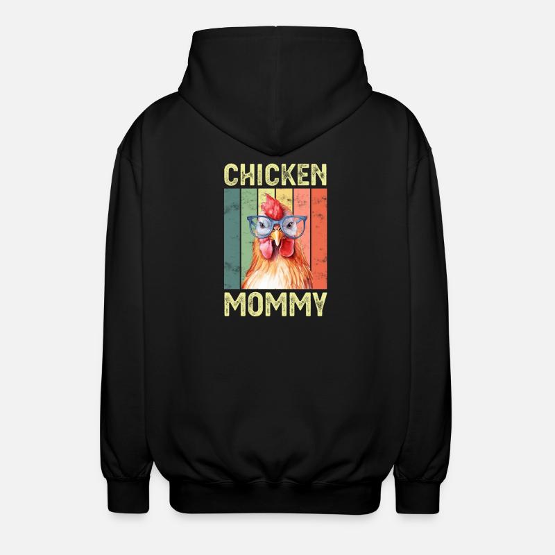 Poulets - Veste à capuche unisexe - noir