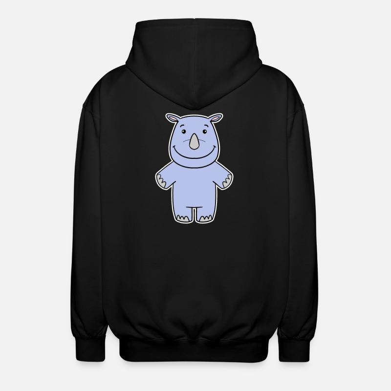 Nashorn Nashörner - Unisex Kapuzenjacke - Schwarz