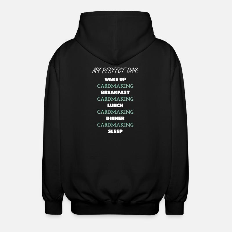 Tägliches Design der Kartenherstellungsroutine - Unisex Kapuzenjacke - Schwarz