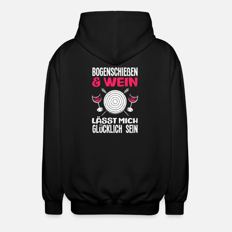 Ich gehe Bogenschießen - Unisex Kapuzenjacke - Schwarz