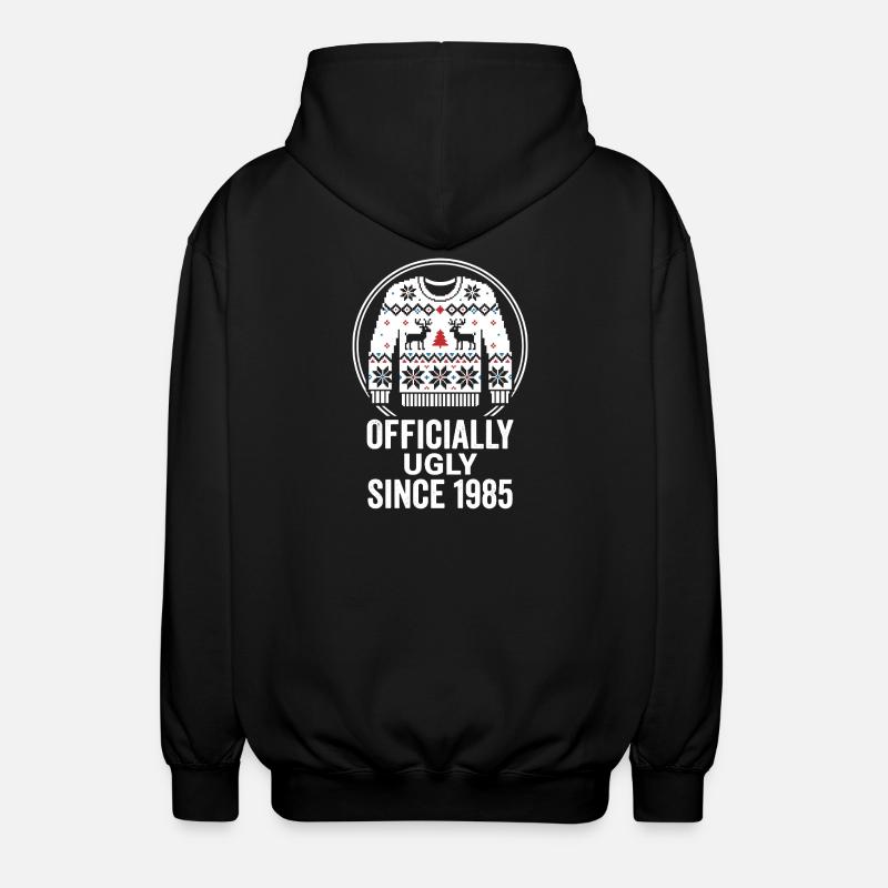 Offiziell Ugly 1985 Weihnachtspullover - Unisex Kapuzenjacke - Schwarz