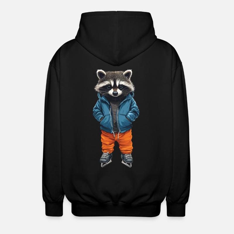 Waschbär - Unisex Kapuzenjacke - Schwarz