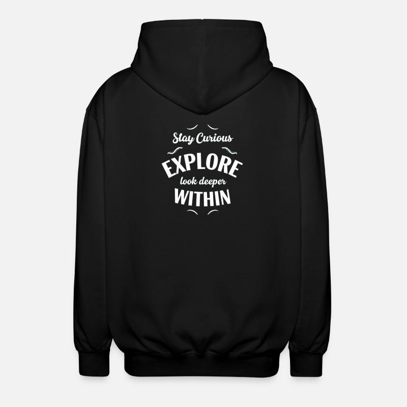 Explore Interior Stay Curious - Unisex Hooded Jacket - black