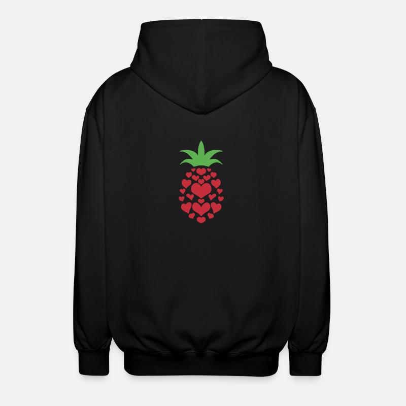 Cœur d’ananas - Veste à capuche unisexe - noir