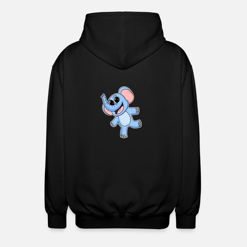 Éléphant - Veste à capuche unisexe - noir