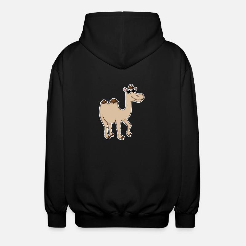 Kamel - Unisex Kapuzenjacke - Schwarz