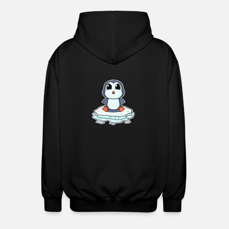 Penguin Penguins - Unisex Hooded Jacket - black