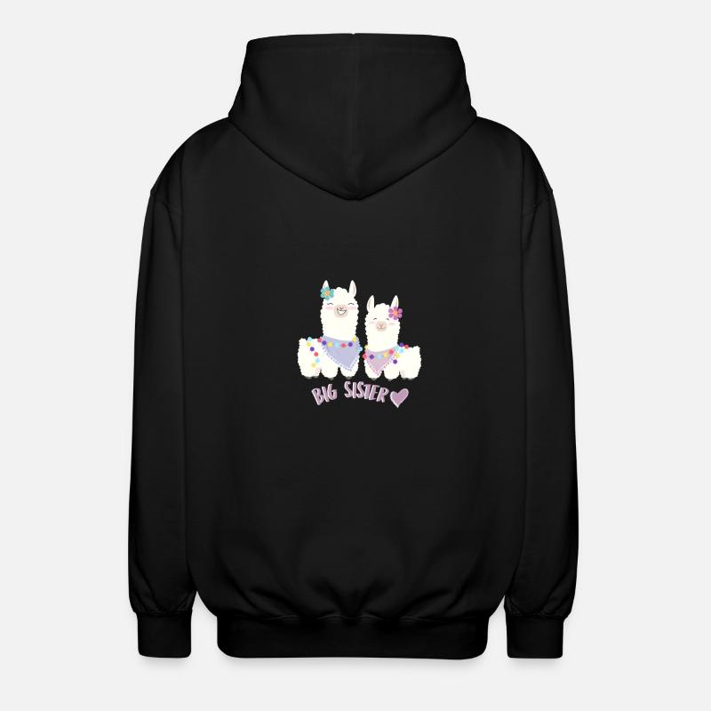 Schwester - Unisex Kapuzenjacke - Schwarz