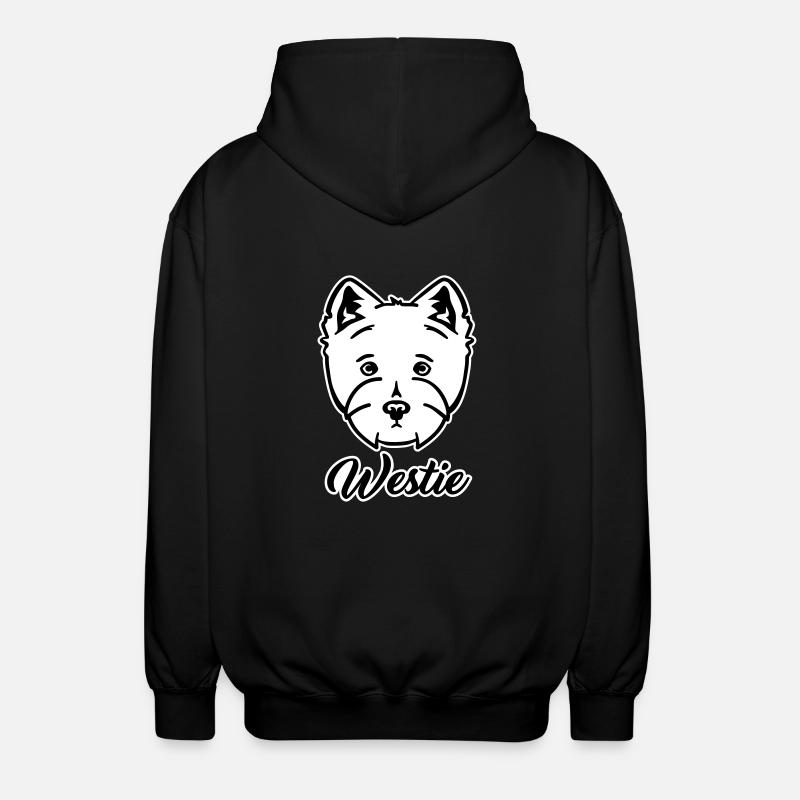 Westie - Unisex Hooded Jacket - black