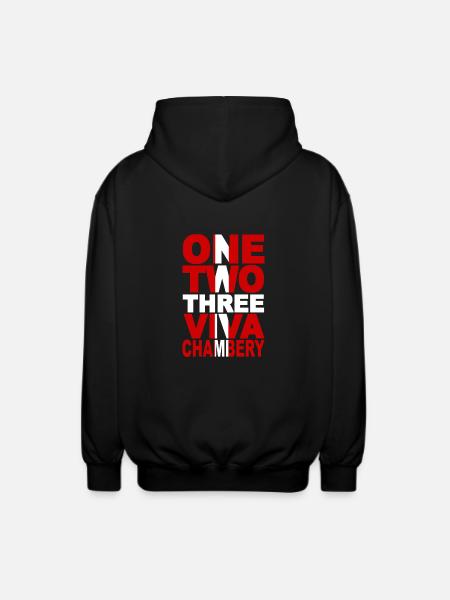 ONE TWO THREE VIVA CHAMBERY ! - Veste à capuche unisexe - noir