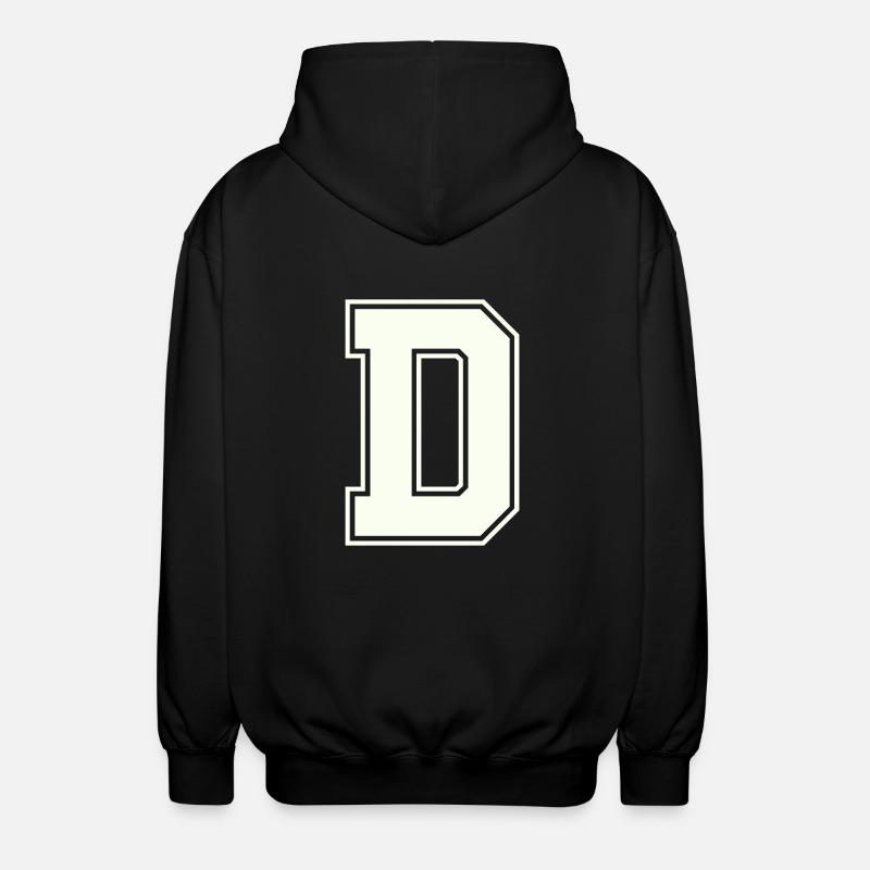 Lettre D - Veste à capuche unisexe - noir