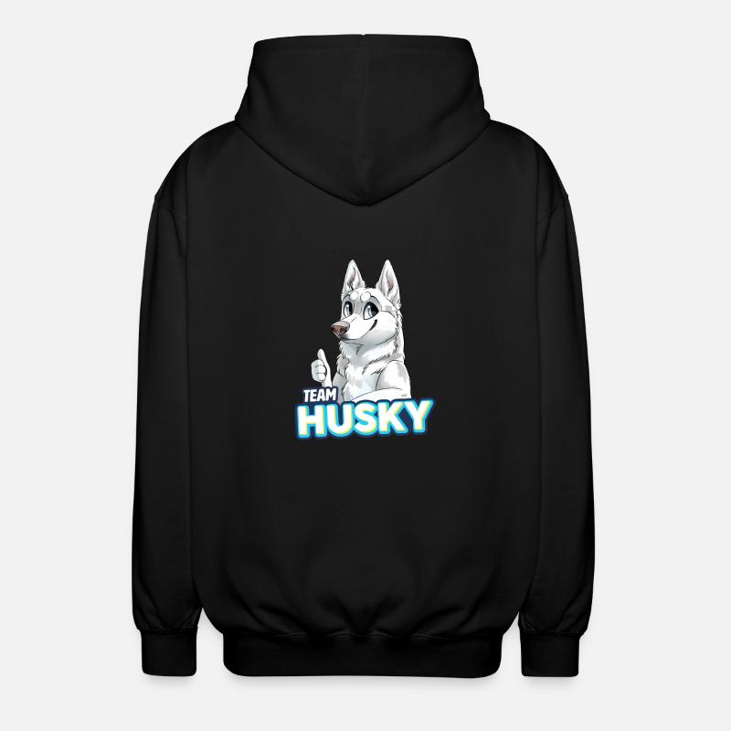 TEAM Husky - Blanc - Veste à capuche unisexe - noir