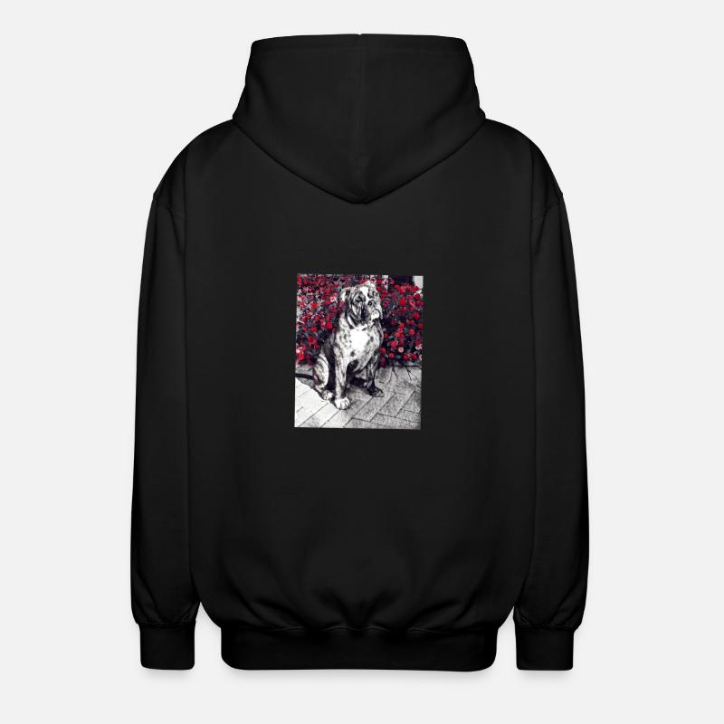 Bulldog08 - Veste à capuche unisexe - noir