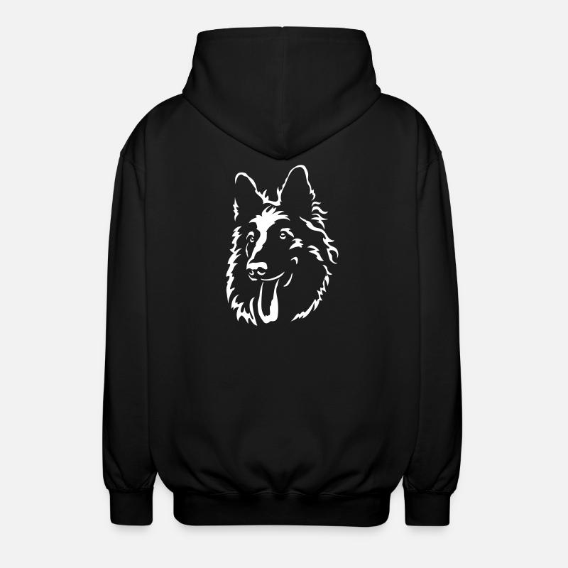 Swiss Shepherd Head "Black Edition" - Unisex Hooded Jacket - black