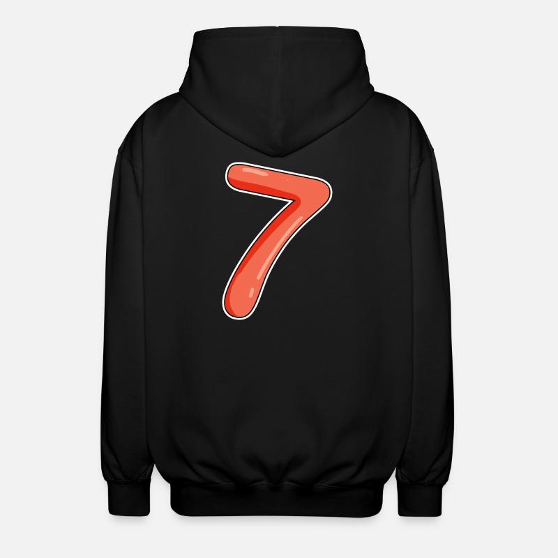 Sieben - Unisex Kapuzenjacke - Schwarz