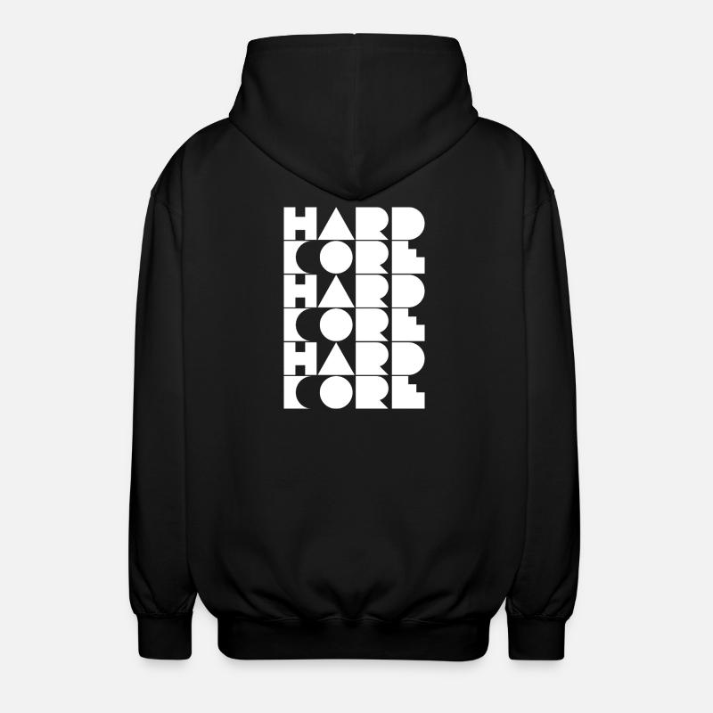 Typographie en grille hardcore - Veste à capuche unisexe - noir