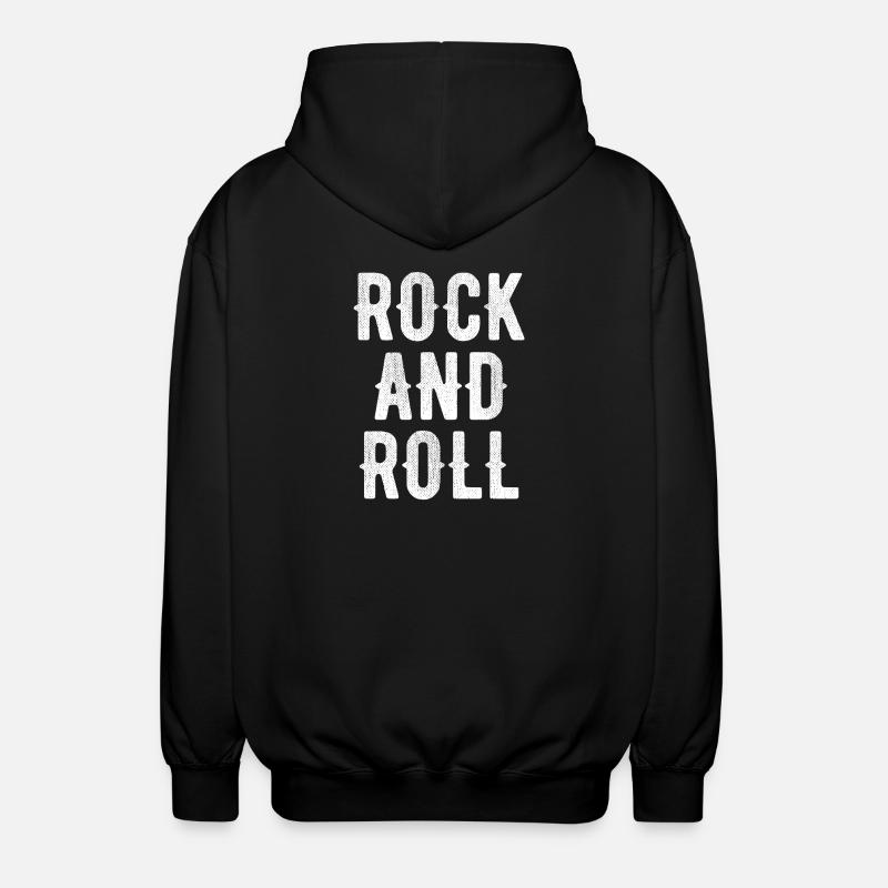 Rock'n'Roll Bold Typografie - Unisex Kapuzenjacke - Schwarz